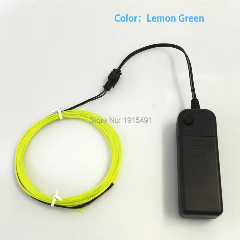 

Lowest Price Colorful 1.3mm Light Up Neon LED Strip Lime Green 5M EL Cold Light Thread Powered by Battery for DIY Flower,Model