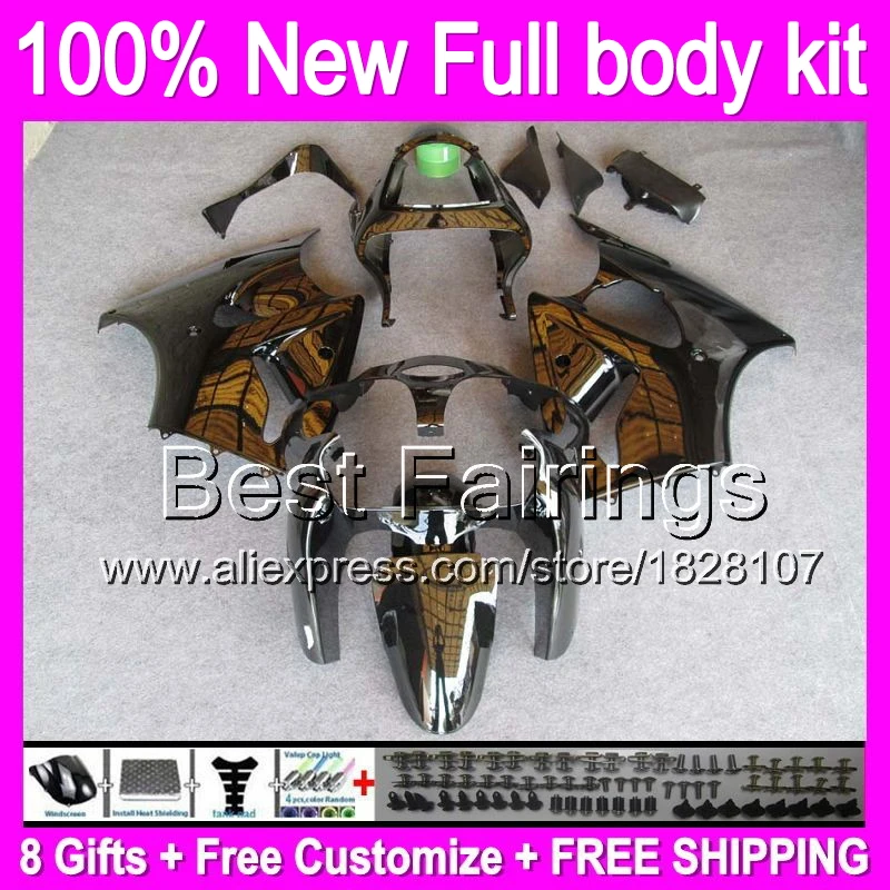 

Fairing glossy blk For KAWASAKI NINJA ZX6R ZX636 ZX-636 B174 ZX-6R ZX 6R 636 1998 1999 98-99 all gloss black 98 99 +decal