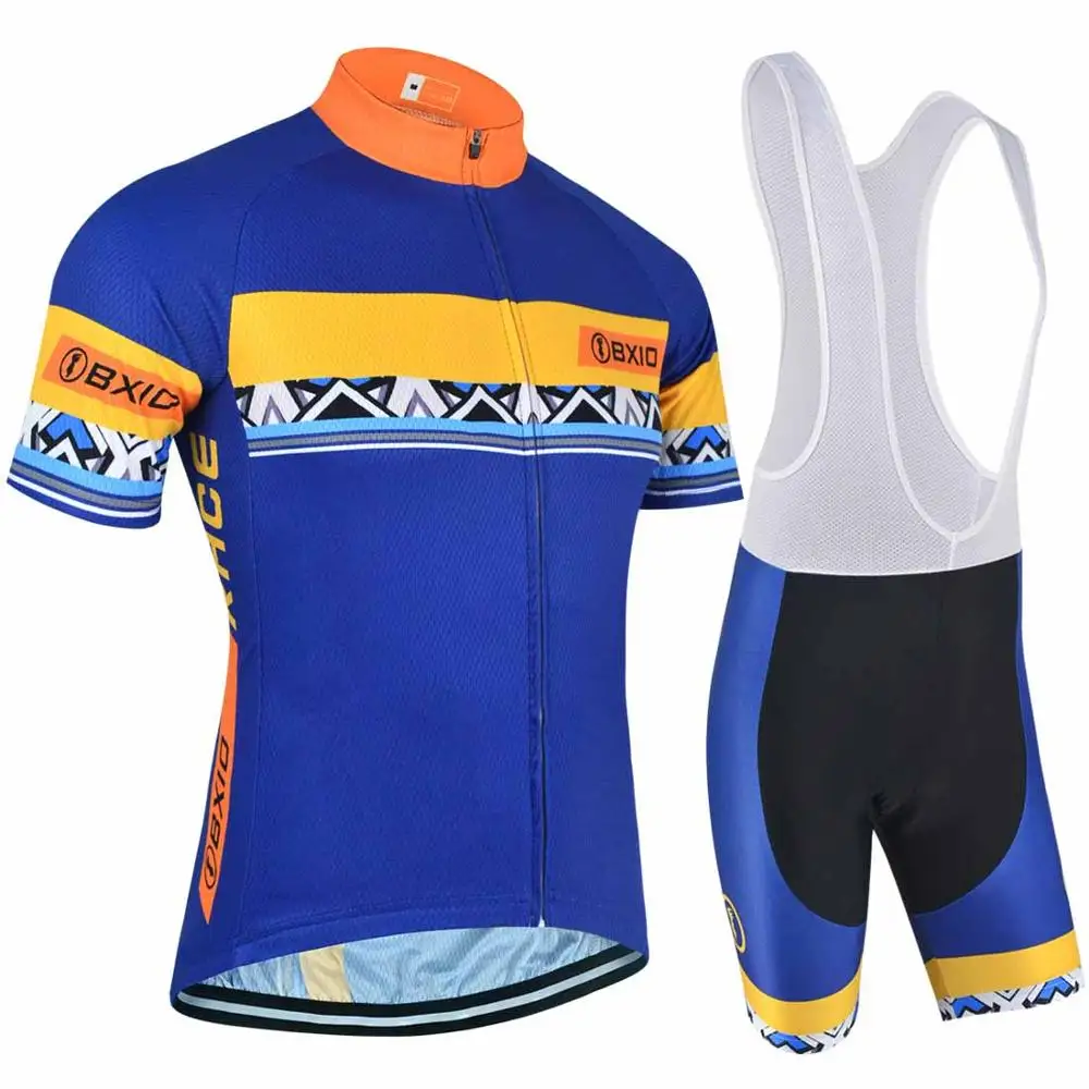 BXIO летняя Pro одежда для велоспорта Ropa Ciclismo дизайн Mtb велосипедная одежда Bicicleta Maillot короткий рукав велосипедные майки 145 - Цвет: With Bib
