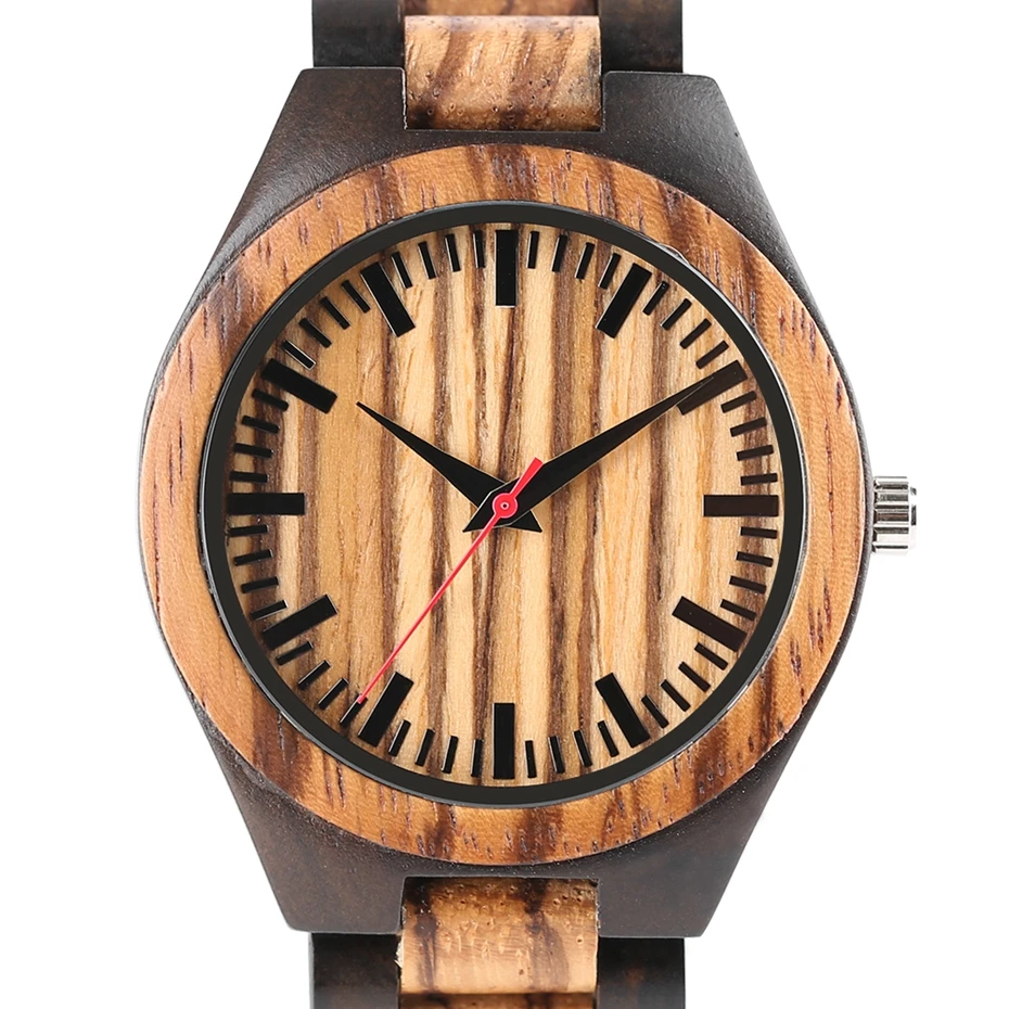Creative Wooden Stripe Dial Watch Trendy Mens Handmade Bamboo Analog Sport Clock Nature Full Wood Strap Cool Women Wrist Watch 2017 (19)