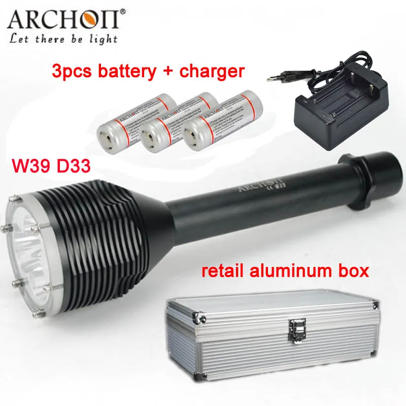 

ARCHON W39 D33 3000LM LED Diving Flashlight 26650 Battery Diving Lantern 30W Scuba Lamp underwater 100M Dive Torch