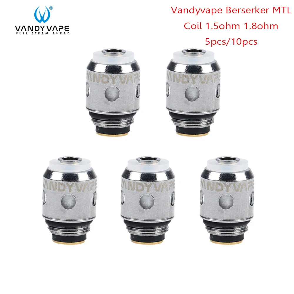 15 шт. оригинальный Vandyvape Berserker MTL катушка 1.5ом 1.8ом основная головка Замена для Vandy Vape Berserker MTL Vape комплект