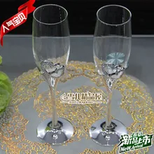 Чашка для вина Свадебная чашка стеклянная Алмазная чашка для чашки роскошных модных подарков бокалы для шампанского