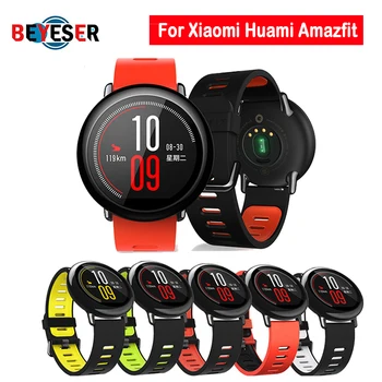 

22mm Sports Silicone Wrist Strap bands for Xiaomi Huami Amazfit Bip BIT PACE Lite Youth Smart Watch Replacement Band Smartwatch