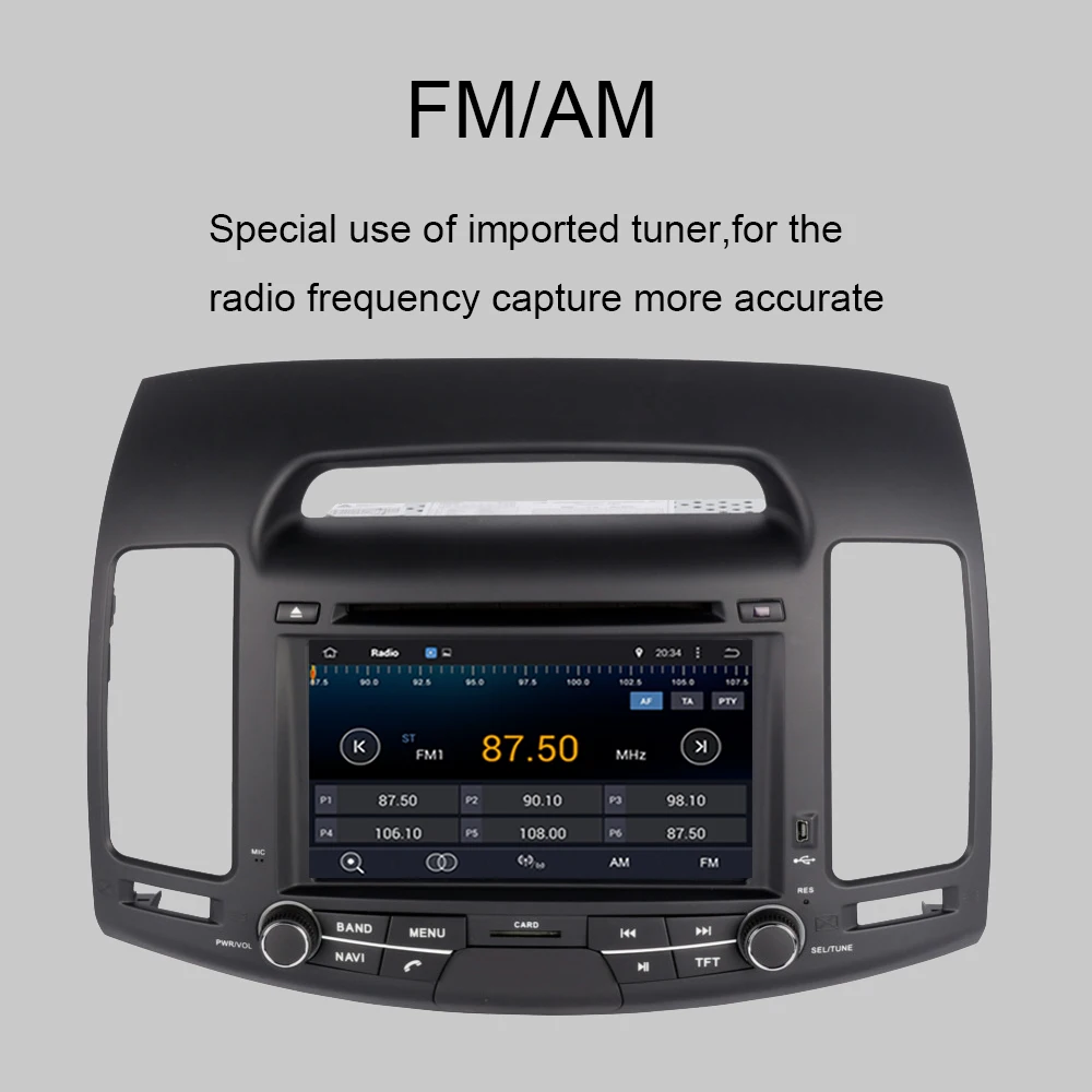 Excellent Android 9.0 Autoradio audio multimedia pc tablet with 4G Lte wifi for Hyundai Elantra 2007-2011 GPS Navigation DVD Multimedia 4