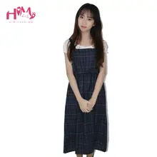 Vintage Autumn New Collection Plaid Sleeveless Dress Mori Girl Fresh Square Collar All Match Spaghetti Strap