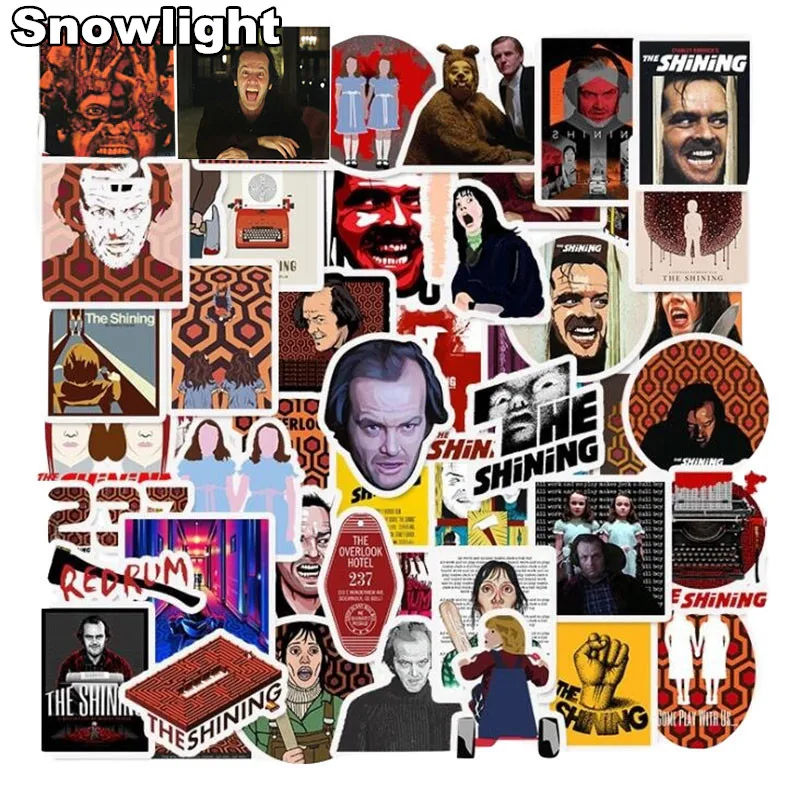 

50Pcs The Shining Horror Cool Movie Stickers For Skateboard Luggage Laptop Motorcycle Car Styling Graffiti Waterproof Sticker