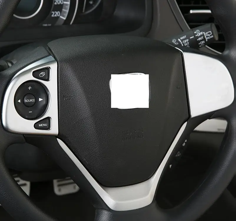 

For Honda CR-V CRV 2015 2016 ABS Chrome Steering Wheel Cover Trim Car Accessories Stickers