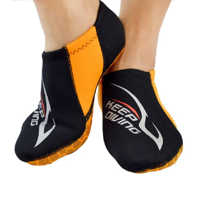3 мм неопрена дайвинг носки подводное плавание пляж плавание дайвинг теплые носки гидрокостюм Водные виды спорта, серфинг обувь для Каяка обувь - Цвет: Оранжевый