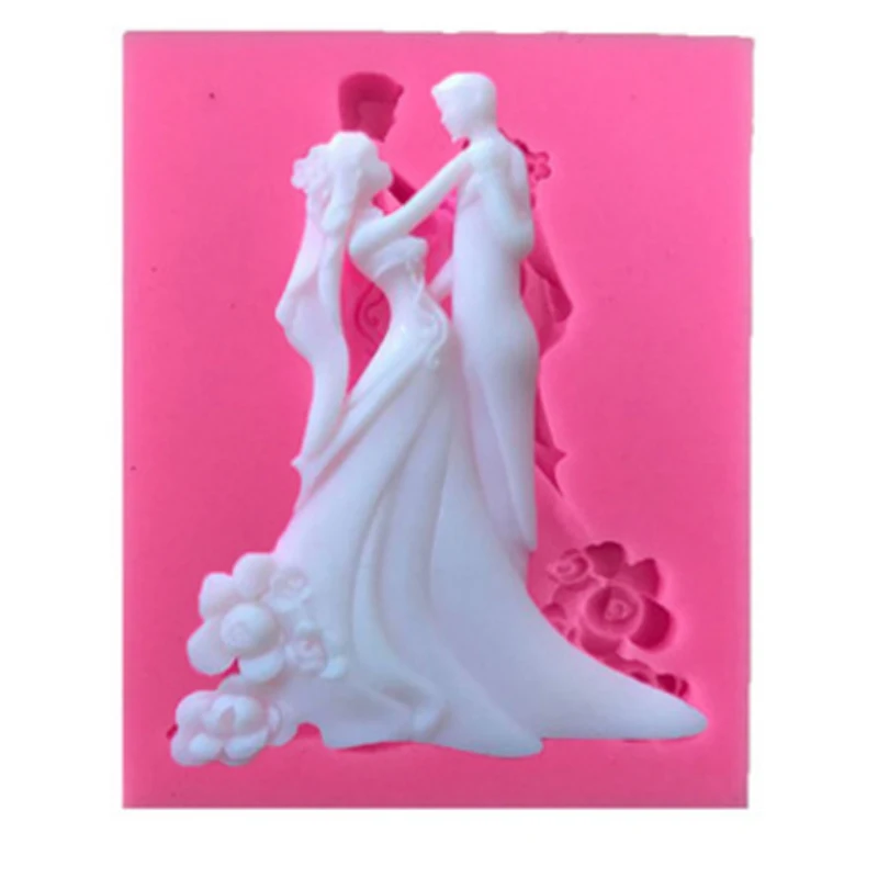 1 шт Свадебные пары силиконовая форма помадка форма для украшения торта инструменты форма для шоколадной мастики