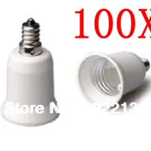 100pcsE12 для E26 адаптер Светодиодная лампа держатель конвертер переходник лампового цоколя с Трек-номером