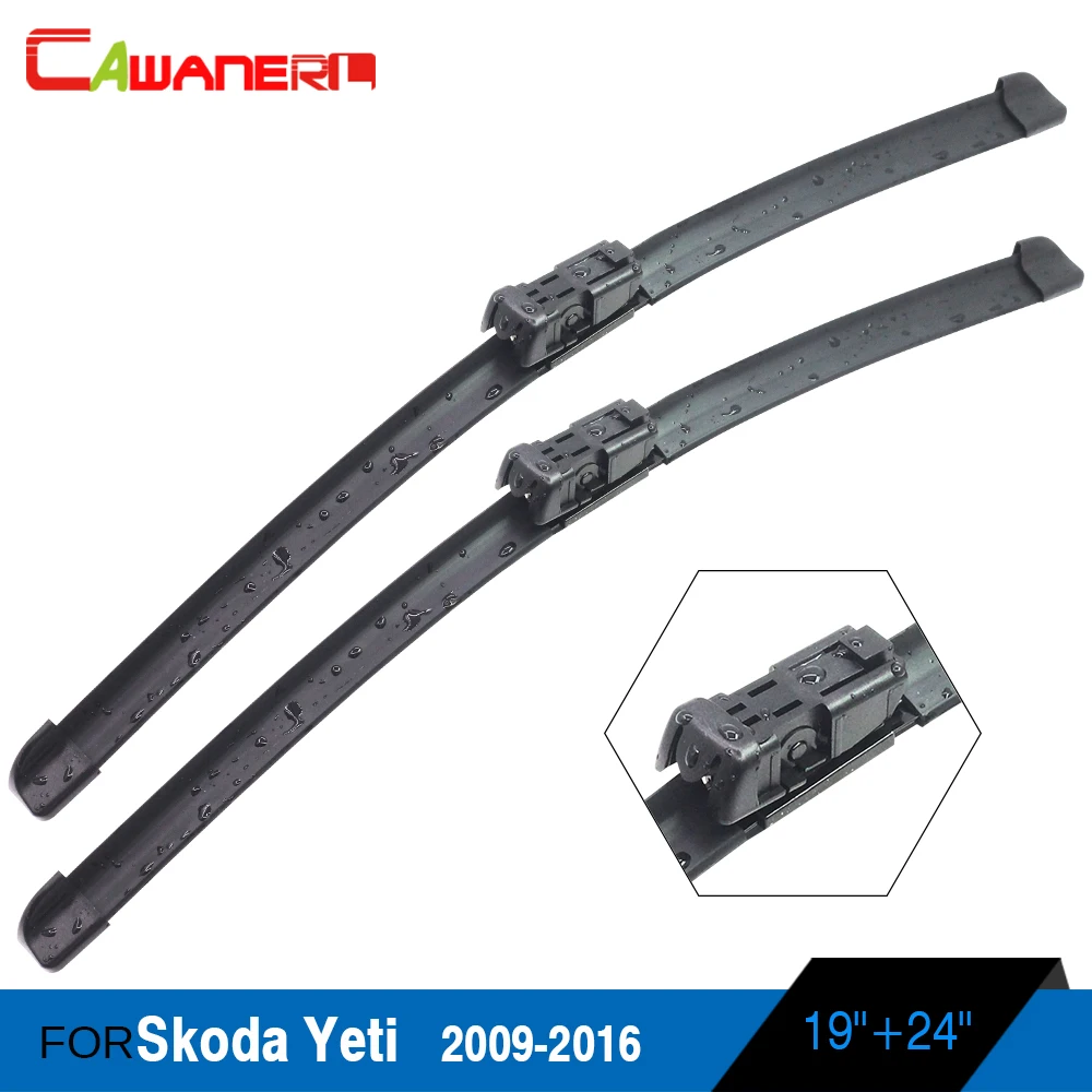 Cawanerl Car Frameless Soft Rubber Wiper Blades Windscreen Windshield