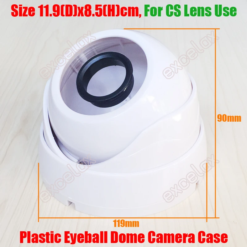 

DIY CS Lens Use Plastic IR Eyeball Dome Camera Case White Color Ceiling Mount Casing for CCTV Security Assembly