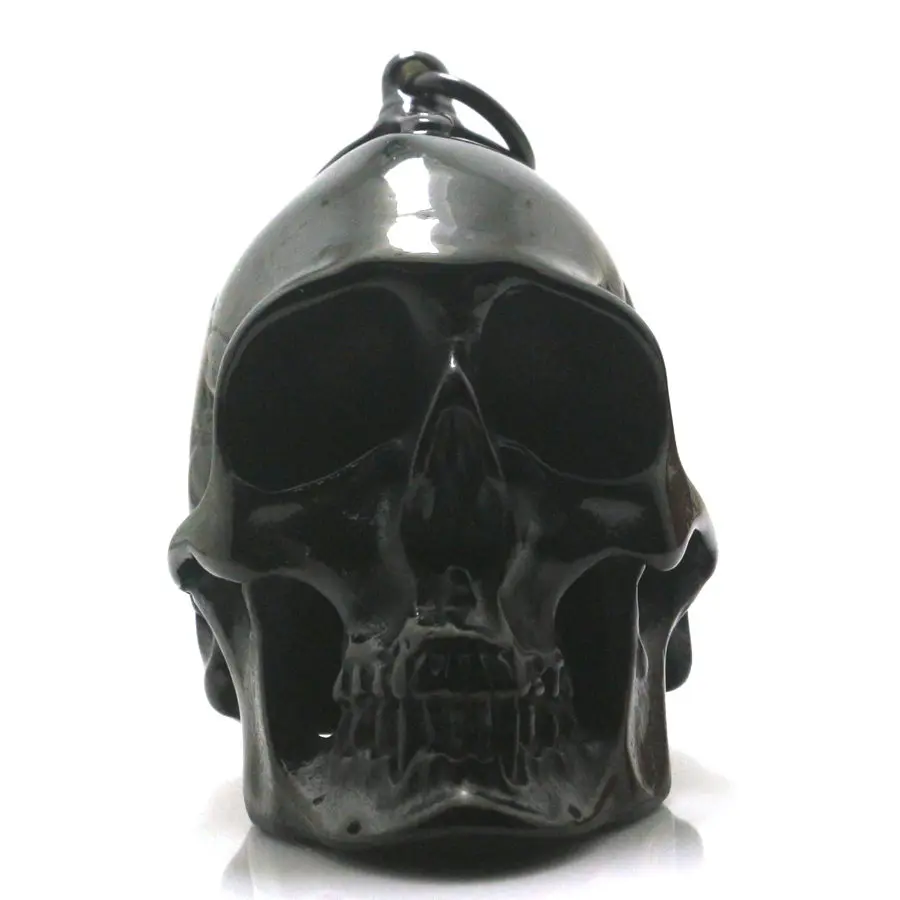 

Ghost Rider Heavy Men 316L нержавеющая сталь крутая полировка большой черный байкер кулон череп скелет для подарка