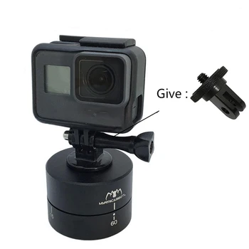 

360 Degrees Panning Time Lapse Stabilizer Rotating Tripod head Adapter for Gopro Hero 8 7 6 4 3+ 3 2 SJ4000 YI Action Camera