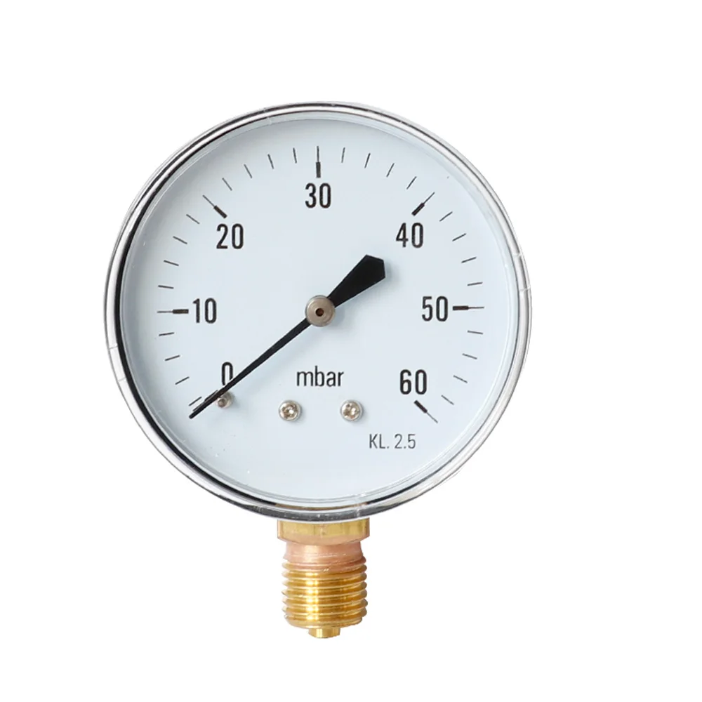 

1/4" BSP Thread Water Pressure Gauge Radial Air Or Gas 8.2*6.2*2.7cm For Air Natural Gas Water Pressure Gauge