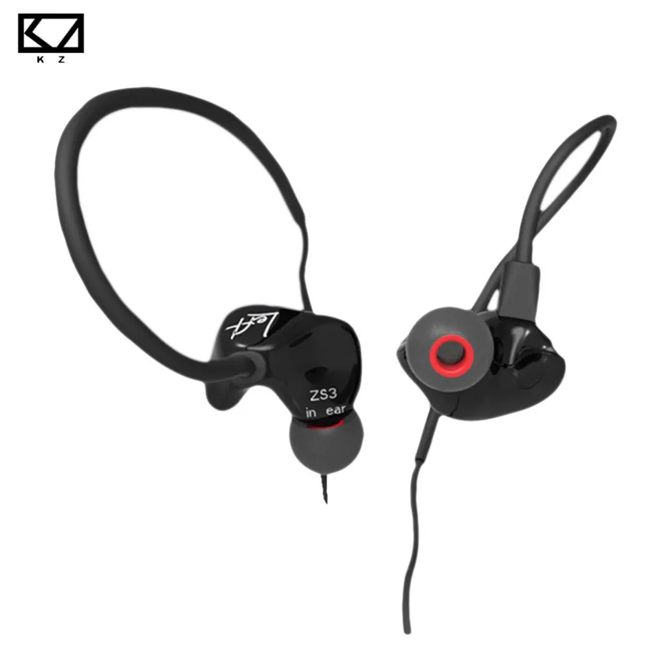 

KZ ZS3 Ergonomic Detachable Cable Earphone In Ear Audio Monitors Noise Isolating HiFi Music Sports Earbuds With Microphone