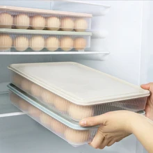 1 шт., пластиковая коробка для яиц, 24 Сетки, держатель для яиц, пыленепроницаемые коробки для хранения продуктов, кухонные контейнеры для хранения, кухонные инструменты