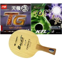 Pro Настольный Теннис Пинг Понг комбинированная ракетка Galaxy YINHE T-11+ с DHS Skyline TG3 KTL быстрая мягкая длинная ракетка FL