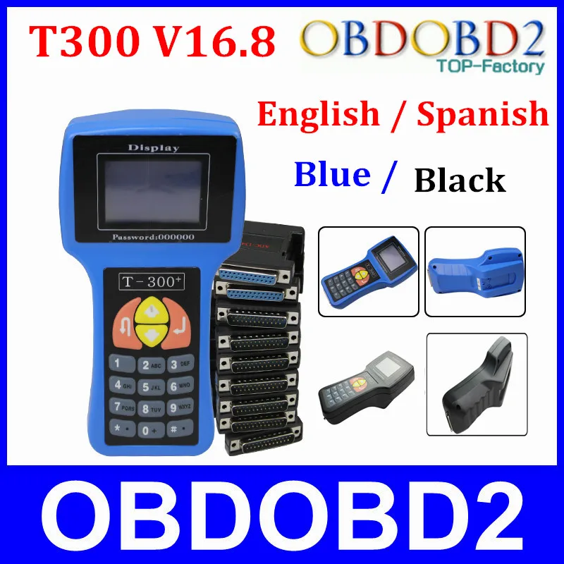 

Professional T300 Key Programmer Latest V16.8 T-300 T-Code Auto Key Maker Transponder T 300 Decoder English Spanish Optional