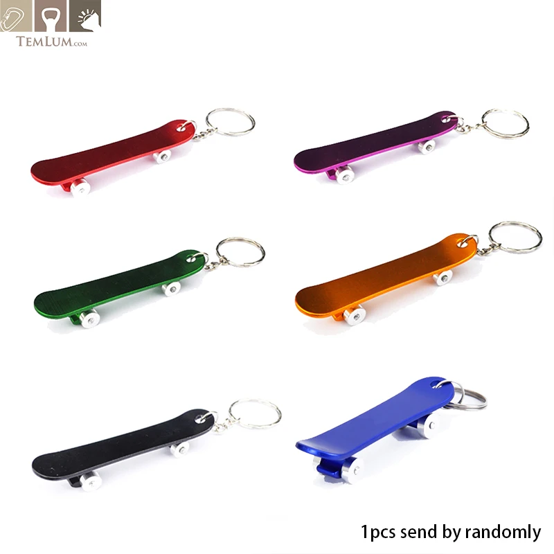 Temlum Skateboard Functional Aluminum Alloy Beer Personalized Beer Bottle Opener Keychain