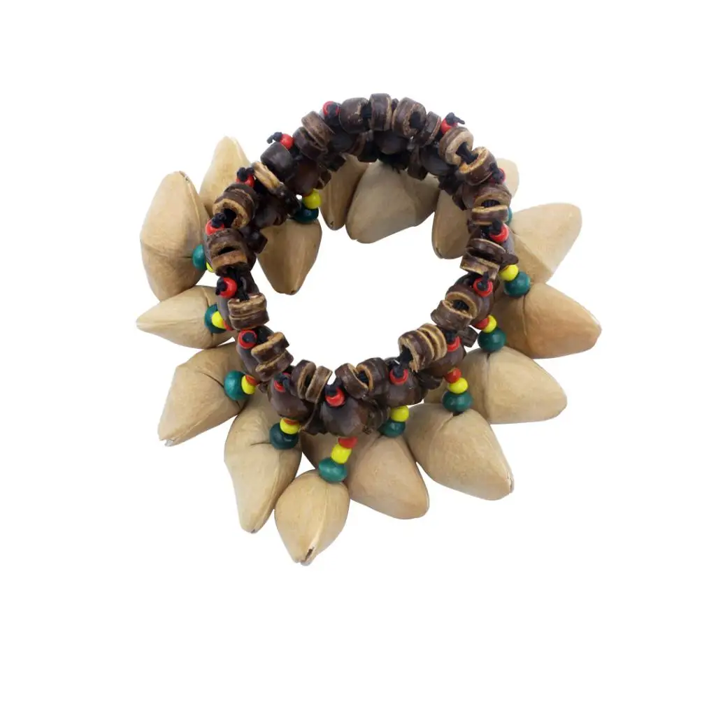 

African Tribal Style Bracelet Dora Nut Handbell Jingle Performance Rhythm Practice Accessory