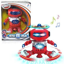 High Quality Fashion Electronic Walking Dancing Smart Space Robot Astronaut Kids Music Light Toys Free Shipping