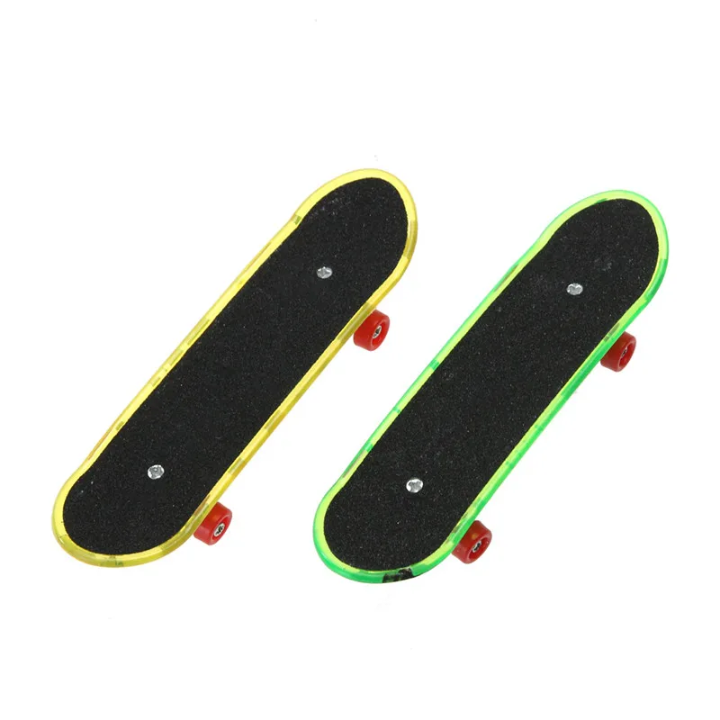 2pcs Mini Light Skateboard Toys Fingerboard Skateboard Kids Children Boys Gifts Kids Toys Funny