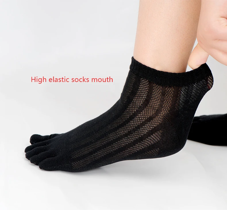 Новое поступление, мужские летние тонкие короткие сетчатые хлопковые носки с 5 пальцами, дышащие дезодорирующие носки с пятью пальцами, мужские короткие носки