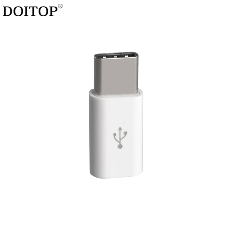 Кабель USB 3,1 type-C OTG штекер для Micro USB Женский USB-C Дата кабель адаптер V8 до 3,1 type C OTG адаптер для LG Macbook Nokia - Цвет: White