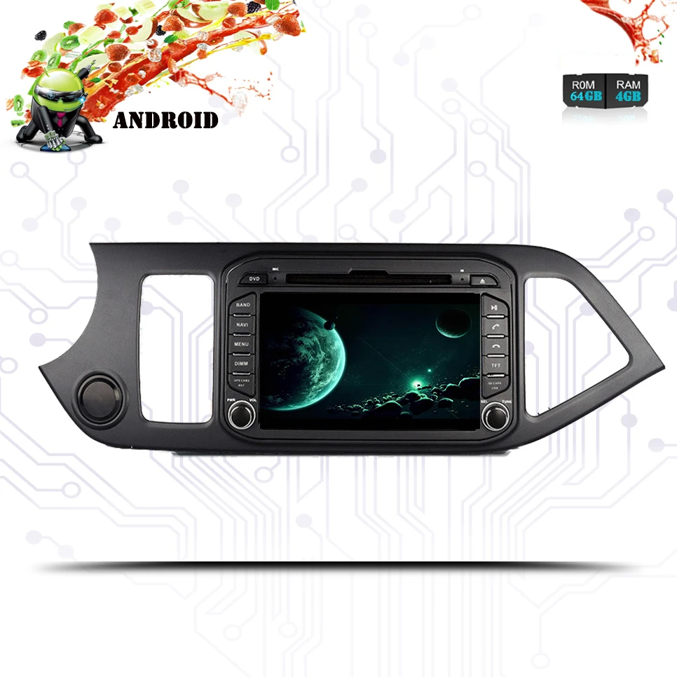 Excellent Car radio Multimedia dvd player android 9.0 For Kia Picanto Morning 2011-2016 stereo gps audio head unit tape recorder 4G RAM 4