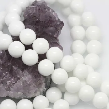 

Wholesale Genuine Stone Round Shape 10mm White Ceramic (Porcelain) Loose Beads Findings For Jewelry Making,10 Strand/lot,15.5"