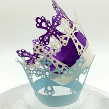 100 шт. Корона кекс сбоку жемчужина бумаги кекс окружающих края формы для выпечки инструмент торт аксессуар для свадьбы 7Z