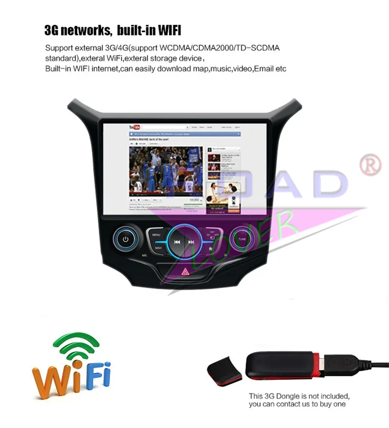 tape recorder car headunit For Chevrolet Cruze 2015