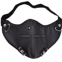 Мужчины wo мужчины s хип-хоп кожаные маски мальчики девочки клуб рок-вечеринка и ролл дышащий мотоцикл Верховая езда рот-Муфельная R699