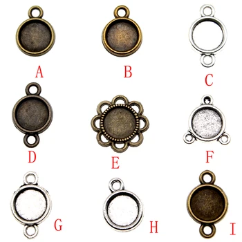 

1 Piece 8mm Round Glass Cabochon Setting Base Pendant Base For Jewelry Making Jewelry Findings & Components