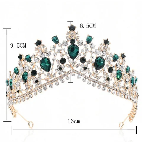 Grandes Europeus Coroas Tiara de Casamento Da Noiva Prata Banhado de Cristal Austríaco Grande Rainha Do Cabelo Do Casamento tiara Acessórios (5)