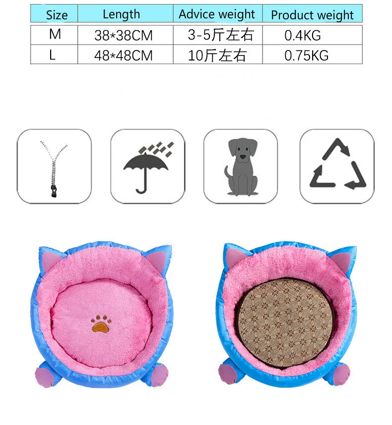 Новые Симпатичные тапочки дизайн кошка собака кровать для принцессы моющаяся сумка с сеткой маленькие собаки теплый дом собачья Конура-постель