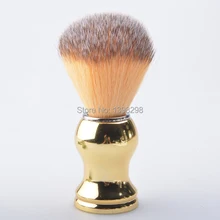 CSB синтетическая нейлоновая мягкая бритвенная щетка для мужчин с золотой ручкой, парикмахерский прямой бритвенный инструмент