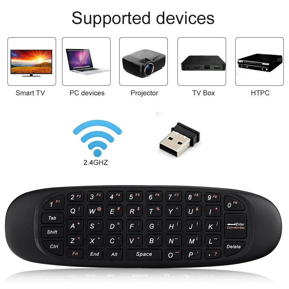 

C120 Smart Remote Replacement Air Mouse Multifunctional Remote Mini Wireless Keyboard Remote Control