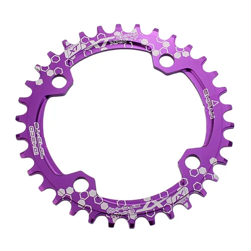 EKFan 104BCD XT цепь круг шатунная пластина Овальная Круглая 30T 32T 34T 36T MTB велосипед Велоспорт цепь фиолетовый цвет - Цвет: 34T Round Purple
