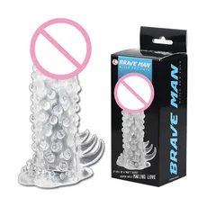 BAILE BI-026203 Sex Products For Man Crystal Penis Sleeves Adult Sex Toys Reuseable Condoms Cock Rings Penis Extender