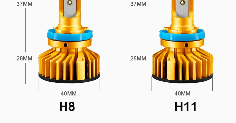 Hlxg желтовато-4300 K Супер Мини Размер 12V H1 Led H7 H4 Автомобильные фары комплект H3 9005 HB3 9006 HB4 H8 H11 Авто противотуманных фар с возможностью креативного освещения