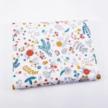 Хлопчатобумажная ткань, толстая четверть пряди, ткань с растительным принтом для рукоделия, шитье, Детские простыни, материал для платья