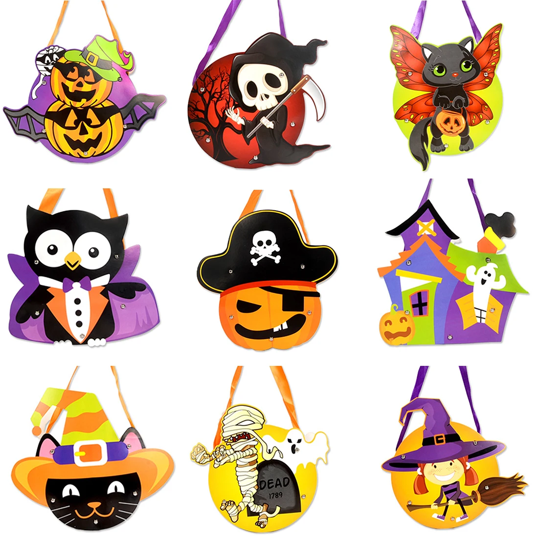 

Halloween Bags 1PC Gift Boxes Smile Halloween Pumpkin Bag Kid Candy Children Handhold Party Supply Trick Gift Bags