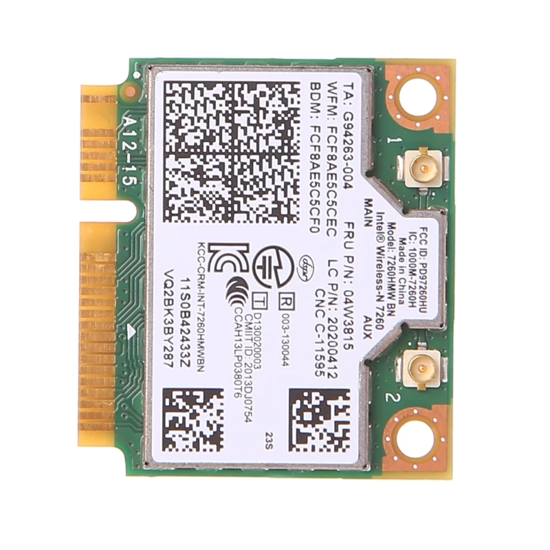 

For IBM Lenovo Thinkpad Wireless N Card Fru 04W3815 Intel 7260HMW-BN 20200412