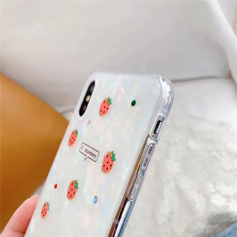 Ourdeals эпоксидный цветной чехол для телефона iphone 6s 6 8 7plus XS MAX XR X Fresh lovely fruit smooth