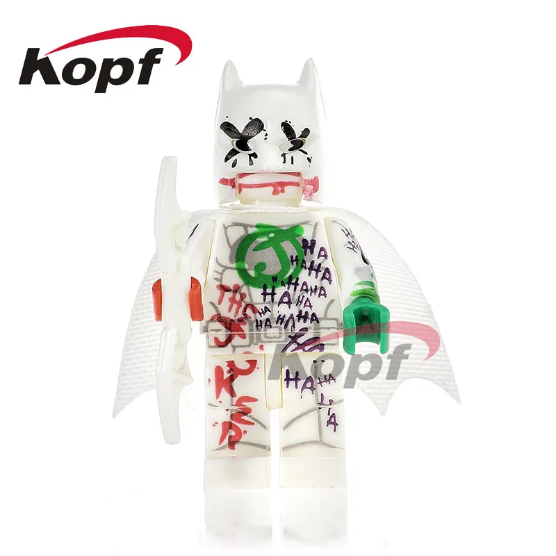 

Single Sale Super Heroes Batman Suit Vandalized by Joker Star Sapphire Orange Lantern Building Blocks Children Gift Toys PG360