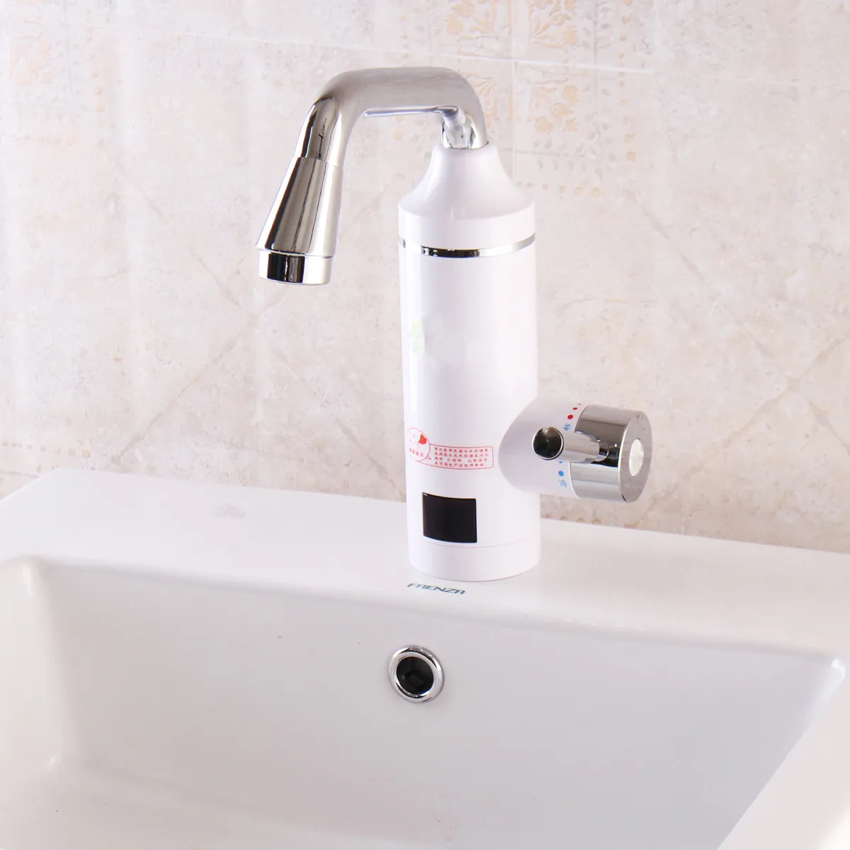 

Xueqin New Electric Water Heater Faucet Kitchen Instant Fast Heating 3000W White Digital Display Leakage Protection 220V-250V