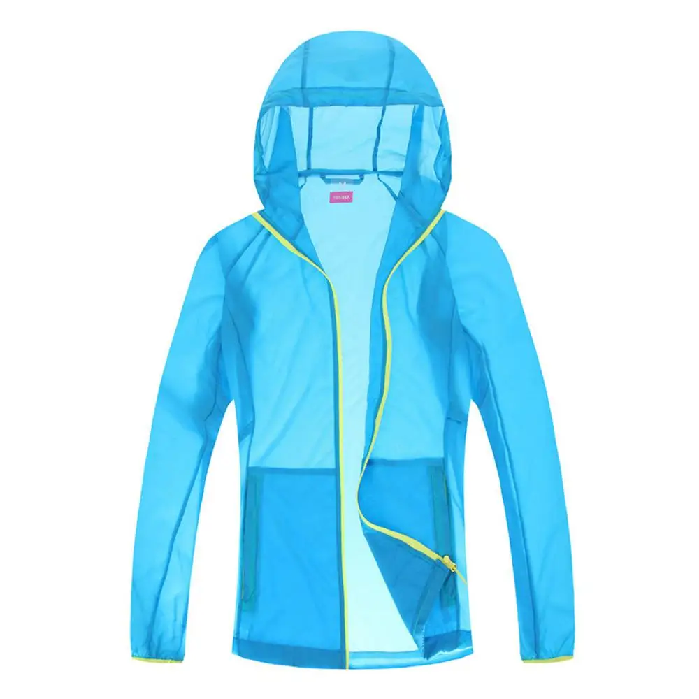 Женские водо-и ветронепроницаемые куртки Открытый велосипедный спортивный Быстросохнущий с капюшоном ветровка на молнии плащ для женщин Мода - Цвет: Синий